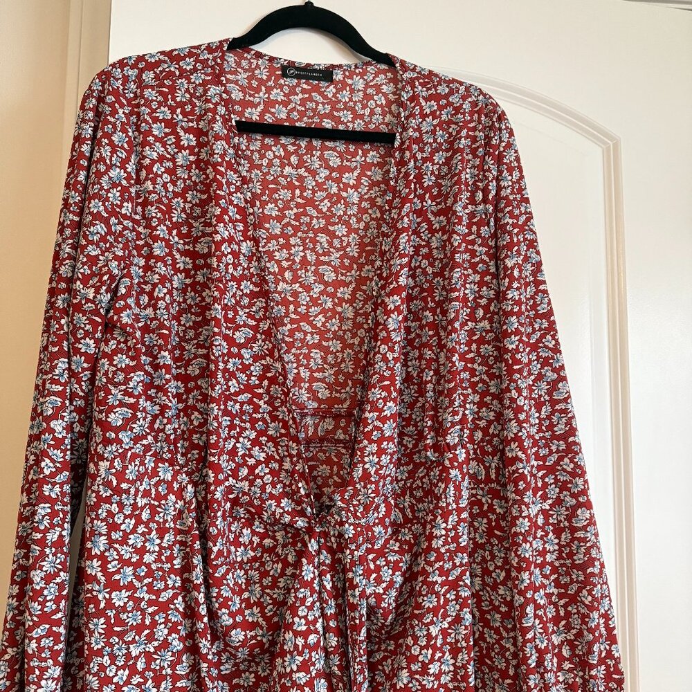 Red Floral Maxi Dress